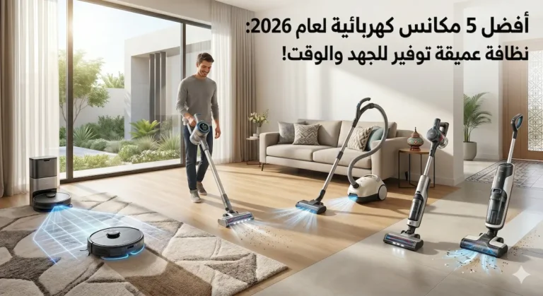 أفضل 5 مكانس كهربائية لعام 2026: نظافة عميقة وتوفير للجهد والوقت!